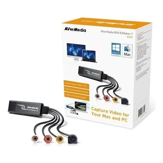 Capturadora Gamer Avermedia C039 Dvd Ezmaker 7 /v