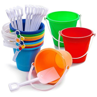 Paquete De 12 Juegos Cubos Y Palas De Arena Para Niños Paquete De 12 Juegos Cubos Y Palas De Arena Para Niños