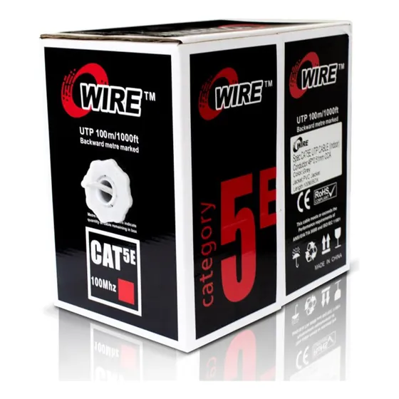 Cable Utp Categoria 5e Cca Interior Gris Bobina De 100mts