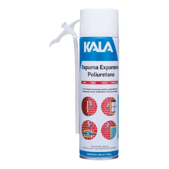 Espuma Expansiva Para Vedação Poliuretano Kala 500ml