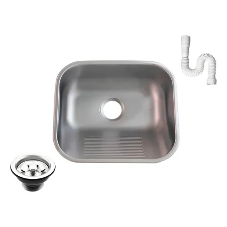 Tanque Inox Simples American Steel Fosco 40x34cm 18L Embutir e Sobrepor