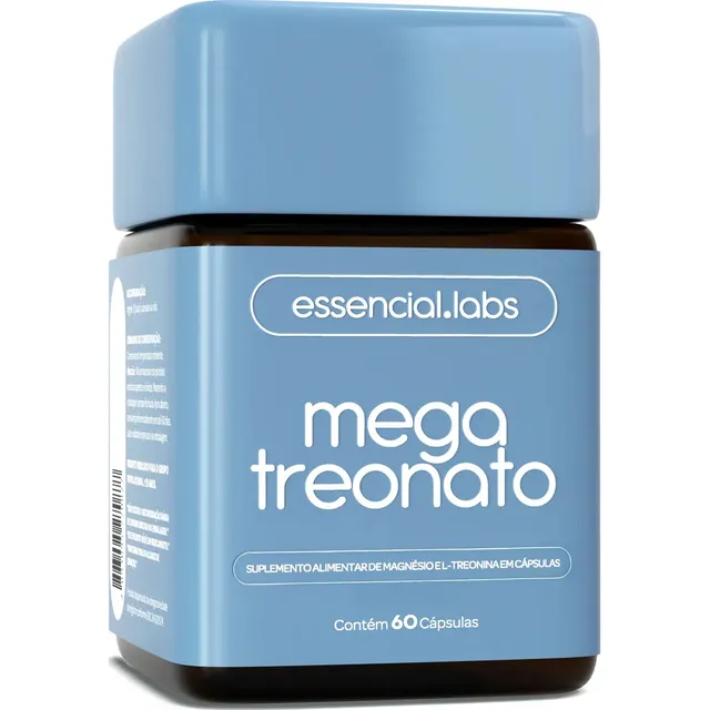 MAGNÉSIO TREONATO - Fórmula com Máxima Concentração e Biodisponibilidade - 60 Cápsulas