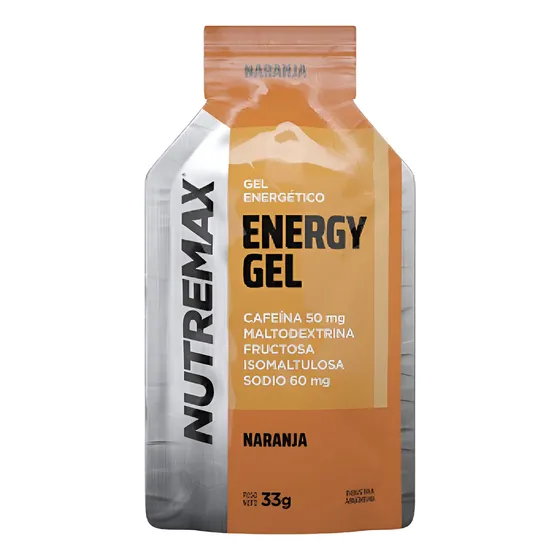 Energy Gel X 12 Unidades Con Cafeina Nutremax Sabor Naranja