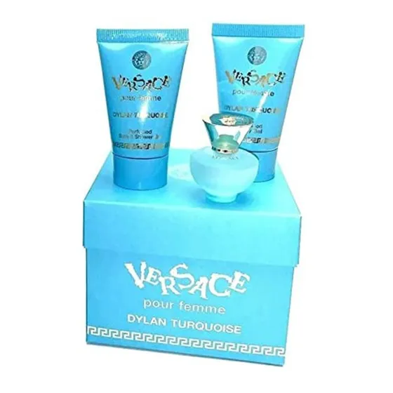 Mini Conjunto Versace Dylan Turquoise De 3 Peças Para Mulher