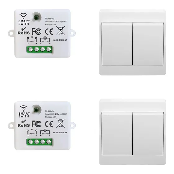 Kit De Interruptor De Luz Inalámbrico No Requiere Batería