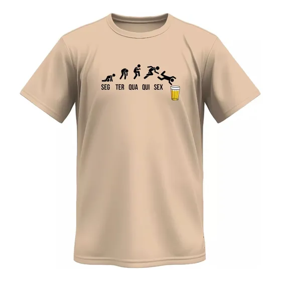 Remera Das De La Semana 100 Algodn Beige