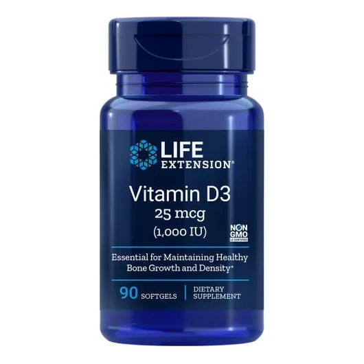 Suplemento Life Extension De Vitamina D3 1000 Ui 90 Cápsulas