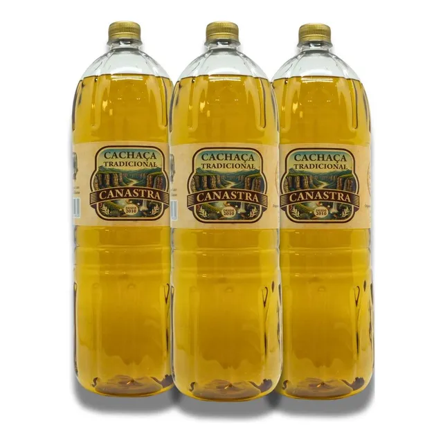 3 Cachaça Tradicional Canastra Carvalho Europeu 2l - 38% Alc