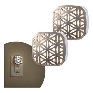 Luz Nocturna Led Con Sensor De Atardecer Y Diseño Floral Luz Nocturna Led Con Sensor De Atardecer Y Diseño Floral