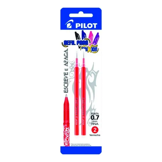 Refil Caneta Pilot Frixion Ball Apaga Com Calor Vermelho2uni
