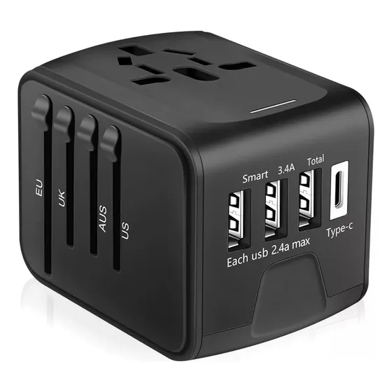 Enchufe Adaptador De Viaje Universal Todo En Uno 4 In 1