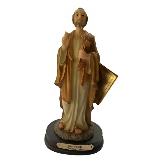 Estatua San Pedro Santini Dorada 20 Cm