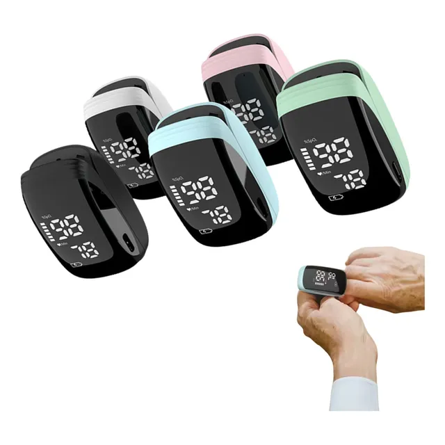 Oximetro Recargable Usb | Modo Sin Botones | Pantalla Led Color Rosa