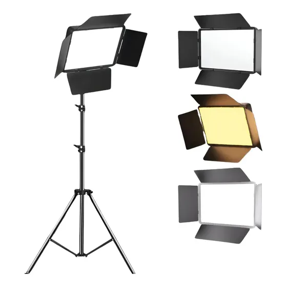 Trípode iluminador LED profesional para fotografía Ring Light, estructura de 3 tonos, negro, blanco y neutro | Cuotas sin interés