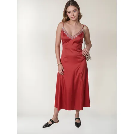 Vestido Mina Terracota Eclipse