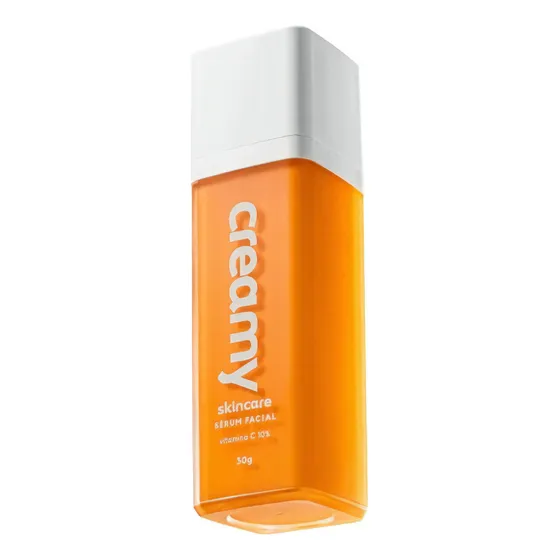 Creamy Skincare Vitamina C 30ml | Sérum Facial, Vitamina C 10%, Aumenta Firmeza da Pele, Previne Rugas Finas, Clareador de Manchas | Todos os Tipos de Pele