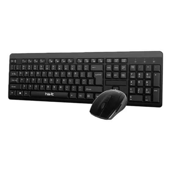 Combo Teclado Y Mause Havit Inalámbrico Kb260gcm Negro