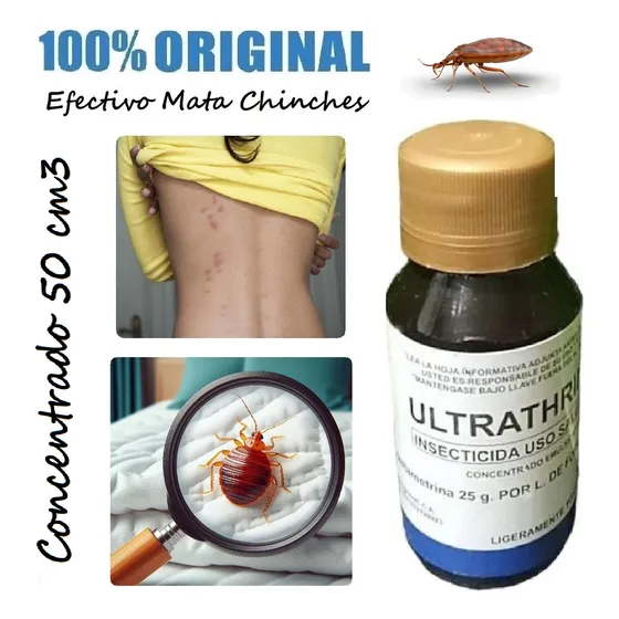 Ultrathrine 50cc Elimina Ácaros Chinches De Cama O Colchón