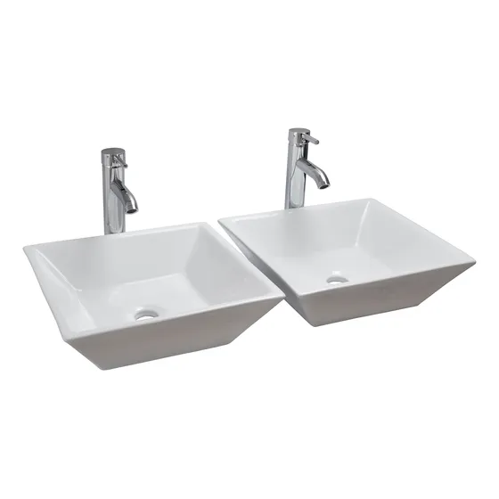 Esatto® Lavabo Moderno Maya Dual Oc-012 ¡llave Gratis! 2 Pza