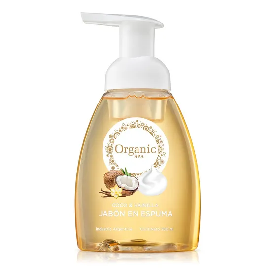Jabón Líquido En Espuma X250ml Coco Vainilla Organic Spa