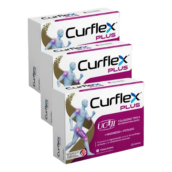 Pack x3 Suplementos Curflex Plus En Caja 30un