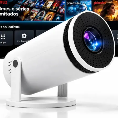 Projetor 4K Android 11 WiFi Bluetooth Hy-300 Vlx Brilho 8000lm
