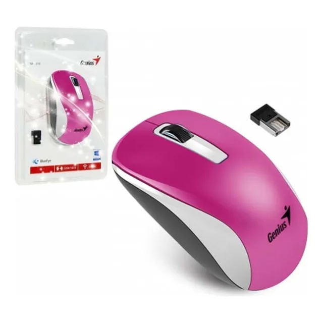 Mouse Inalambrico Genius Nx-7010 Blanco Y Rosa - 3 Botones