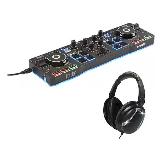 Control Dos Canales Dj Starlight Hércules + Audífonos Dj
