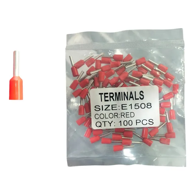 Terminal Pin Hueca O Canutillo Azul 18awg E1508 Paq X100 Und
