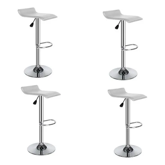 Taburete Kira Pack 4 Unidades Rectangular Para Bar Diseño Mo