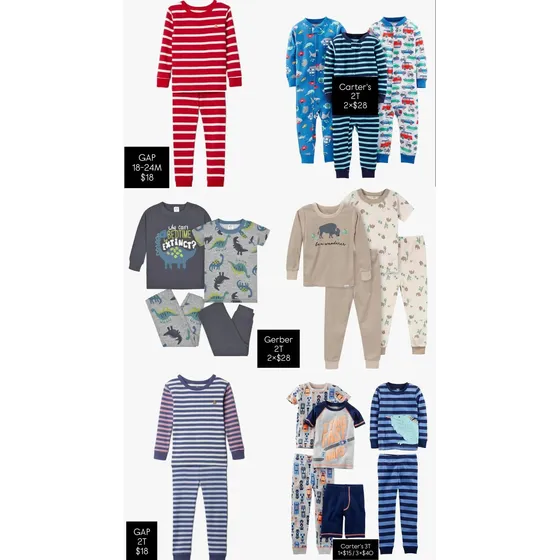 Pijamas Americanas De Niños 100% Algodón (de 24m A Talla 6)