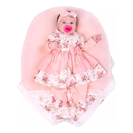 Saida De Maternidade Menina Amanda Floral 04 Peças Saida De Maternidade Menina Amanda Floral 04 Peças