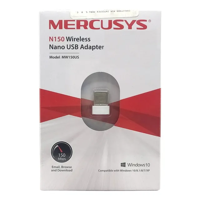 Adaptador Nano Usb Inalámbrico 150mb Mw150us Mercusys Ap