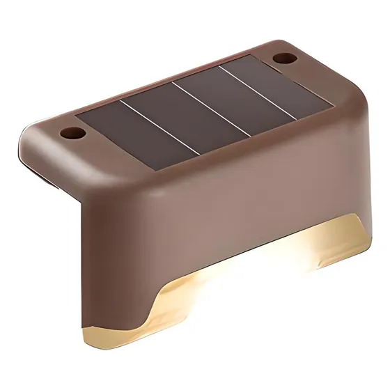 Pack 2 Luces Led Solares Tipo L Para Escaleras Exteriores