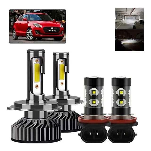 Kit De Focos Led H4 H11 Luz Alta/baja/niebla For Suzuki