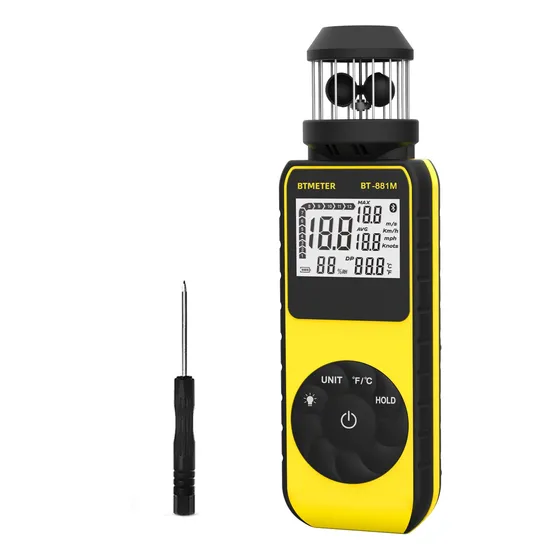 Anemômetro Portátil Com Anemômetro De Copo De Vento De 360 D