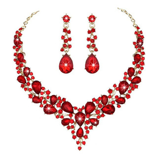 Set De Joyas Para Mujer, Conjunto De Collar Y Pendientes De Set De Joyas Para Mujer, Conjunto De Collar Y Pendientes De