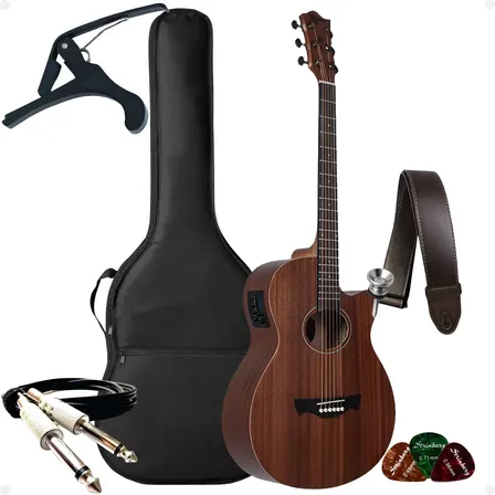 Kit Violão Tagima Dallas Elétrico Gran Reserva + Acessórios