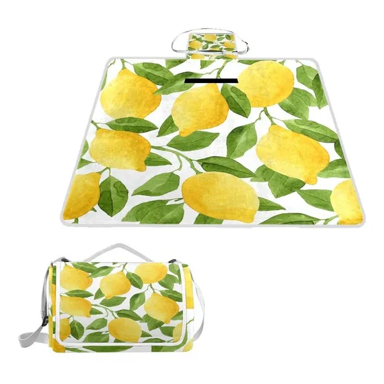 Naanle Verano Fresco Limon Hoja Manta Picnic Al Aire Ultima