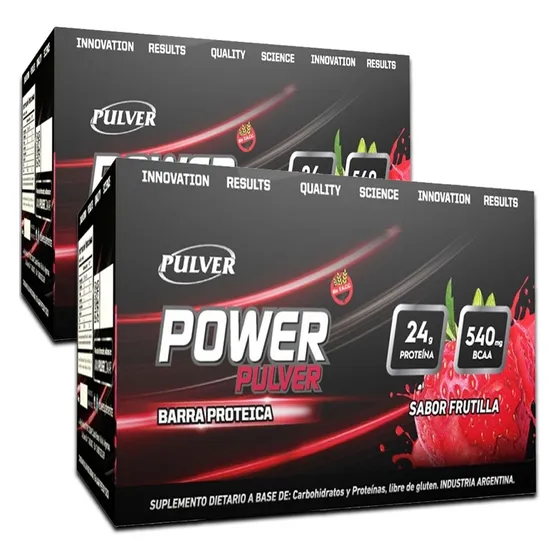 2 Cajas Barras Proteicas Pulver 60 Grs C/u Snack Saludable