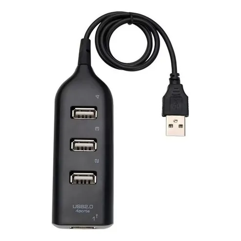 Hub USB con extensor USB 2.0 de 4 puertos y PC portátil