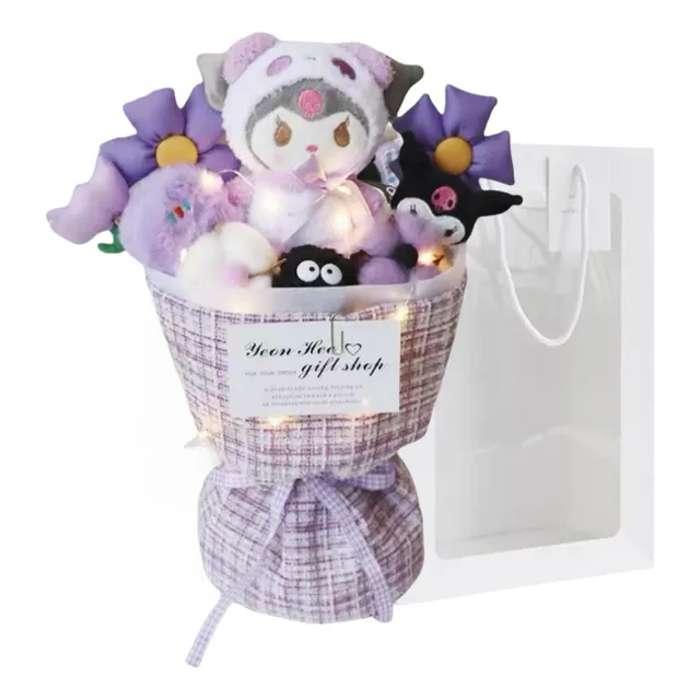 Ramo De Peluches Sanrio Kuromi Violeta Regalo San Valentín
