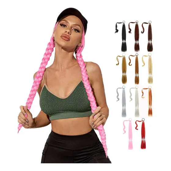 Trenza Espiga Postiza 66 Cm Extensiones De Cabello Kanekalon