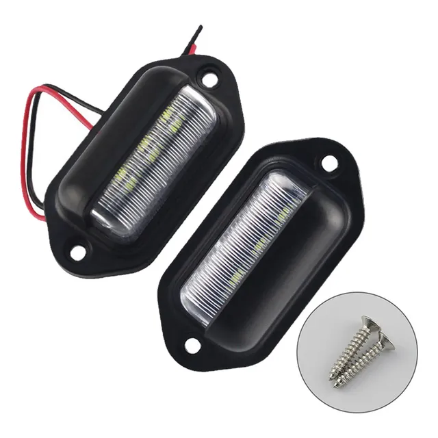 Par 12v 6-smd Led Lámpara De Matrícula Para Camión Remolque