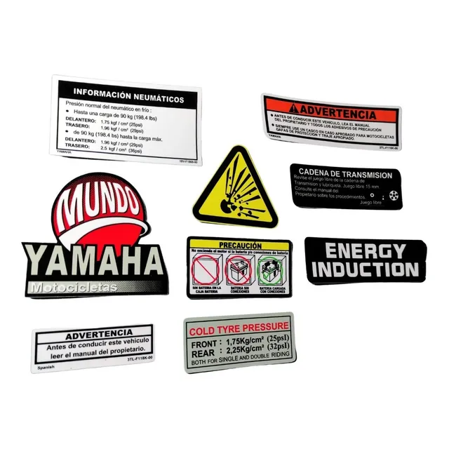 Calcomania Adhesivas Carteles De Advertencia Yamaha