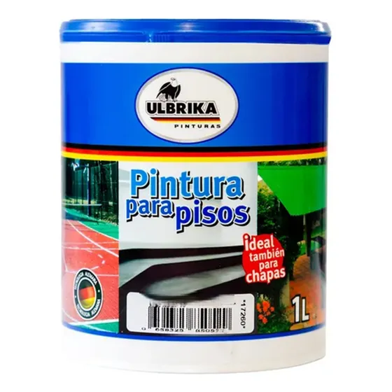 Ulbrika Pintura Para Pisos, Chapas Y Paredes Exteriores 1l Carta De Colores A Elegir Mate