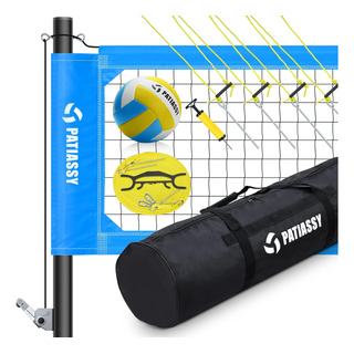 Juego De Red De Voleibol Patiassy Profesional, Portátil Azul Juego De Red De Voleibol Patiassy Profesional, Portátil Azul