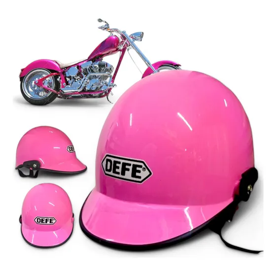 Casco Tipo Cachucha Policia Chopper Rosa Unitalla Dot