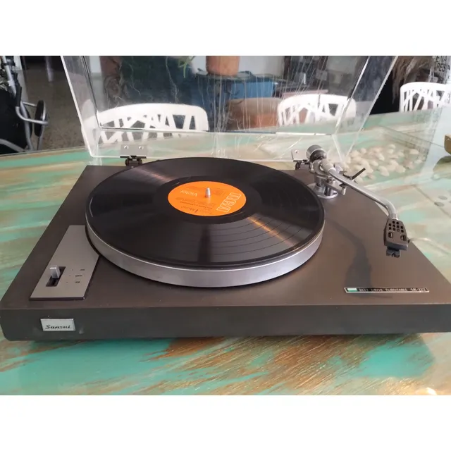 Tornamesa Vintage Sansui Sr-222, Con Tapa Acrílica Nueva