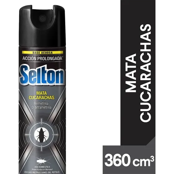 Mata Cucarachas Negro Aerosol X 360 Cc Selton Mantenimient